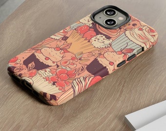 Cupcake Pattern Phone Case: Protective iPhone & Samsung Case