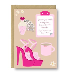 Karta House Mom – Chosen Family – Karta Stripper Mom – Karta Drag House Mother – Zabawna kartka okolicznościowa