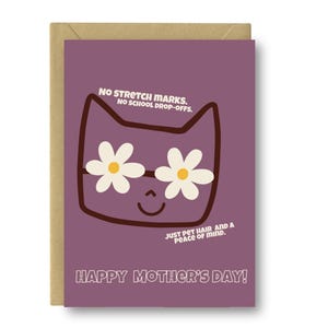 Tarjeta del Día de la Madre para Mamás de Mascotas - Tarjeta Divertida para Mamás de Gatos o Perros - Tarjeta de Felicitación para Bebés Peludos