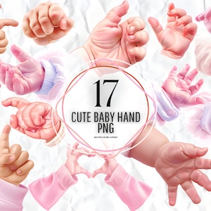 Lindo bebé mano Png Clipart Bundle - Madre Padre Niño Línea de mano Acuarela Familia Clipart Nueva familia Recién nacido Retrato familiar Bebé