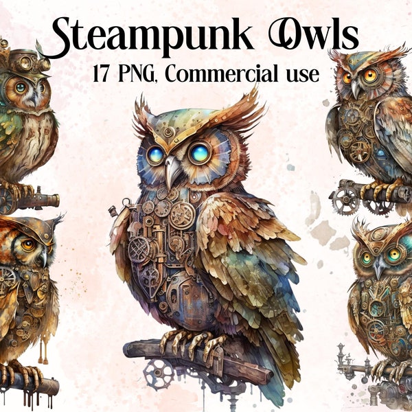 Steampunk Owl Clipart,Fantasy Owl png, magic clip art, mystical clipart, witchcraft png clipart, pagan clipart png, pagan png, mystical Owls