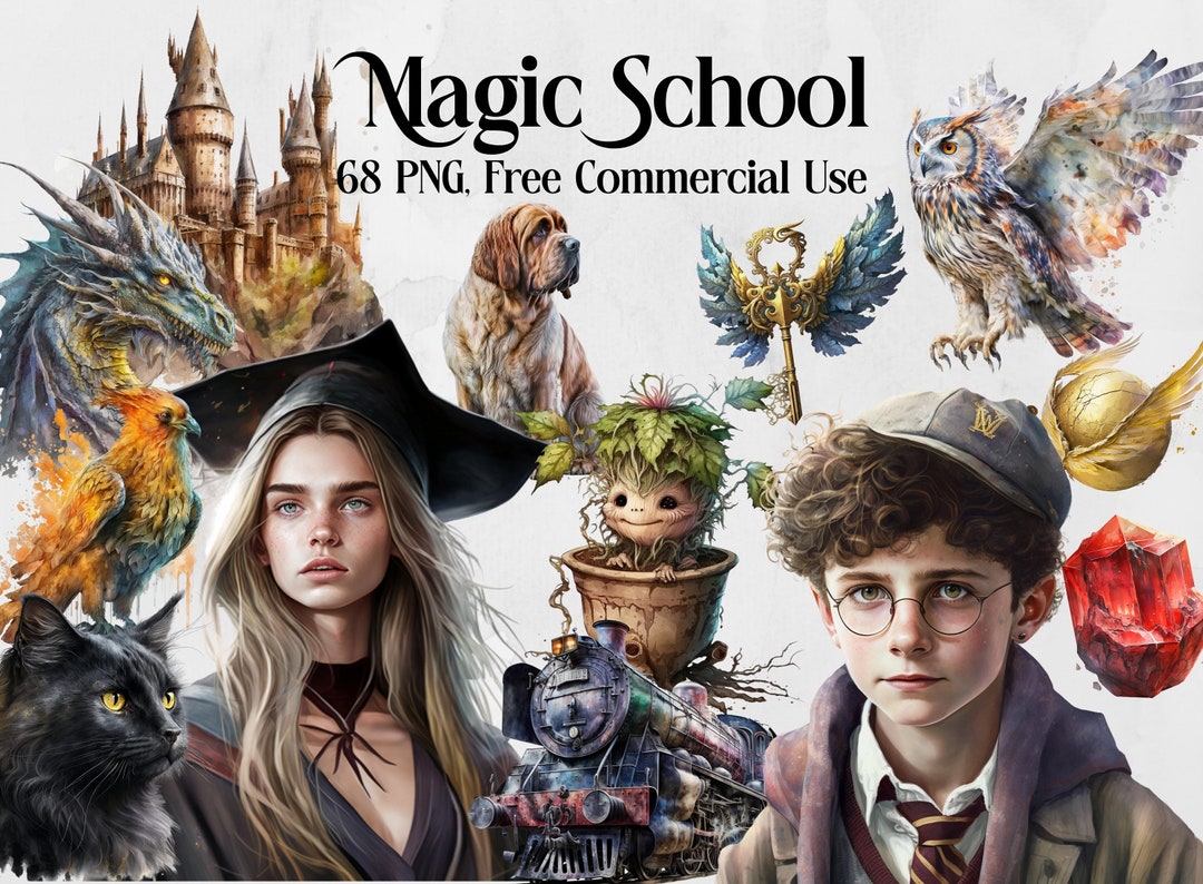Magic School Bundle Clipart Halloween Clipart Witch and - Etsy