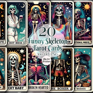 Tarjeta de tarot de esqueleto divertido PNG, diseño de sublimación de esqueleto sarcástico, cráneo brujo verdadero amante del crimen camiseta de moda taza PNG Descarga de archivos