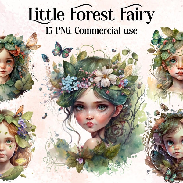 Little Forest Fairy Fantasy Clipart,Fairies png, Fantasy Art, Fairy Tale Art, Green Fairy Sublimation Files, Digital Download Commercial Use