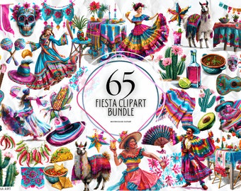 Acuarela Fiesta Clipart, Fiesta,mexicana, conjunto de imágenes prediseñadas digitales imprimibles, Gráfico Mexicano, Fiesta Mexicana, , Cinco de Mayo, Imágenes Prediseñadas de México