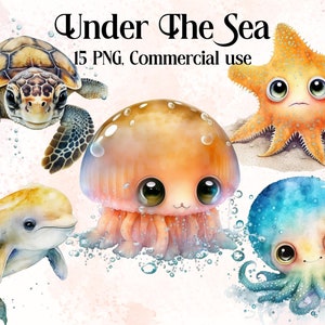 Fish clipart, watercolor fish under the sea clip art, Dolphin clipart, Sea animal pngs clipart, Sea animal birthday party, Dolphin clipart