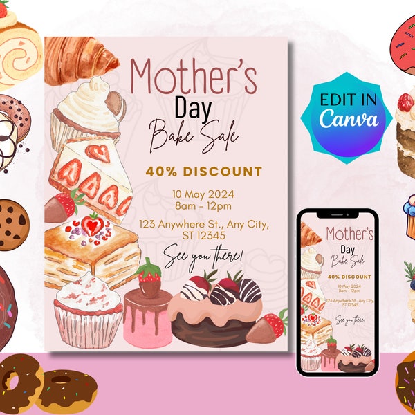 Mothers Day Editable Flyer Etsy