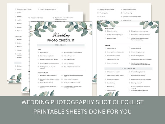Wedding Formal Portrait Checklist | Massachusetts Wedding Photography