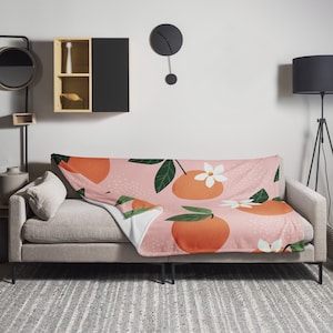 Orange fruit Throw Blanket