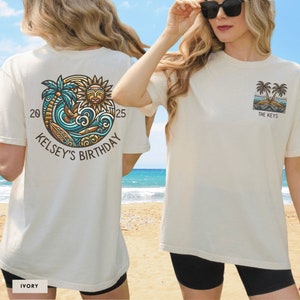 Custom Family Vacation Shirts, Oversized Girls Trip Comfort Colors Tee, Mexico Bachelorette TShirt, Matching Group Trip shirts Beach Apparel