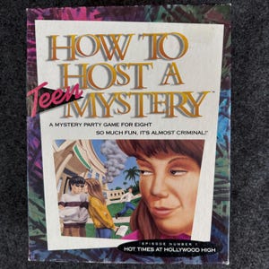 How To Host a Teen Mystery 1996 Board Game – Hot Times at Hollywood High – Vintage Decipher 90s Party Game – Collectible Retro Fun