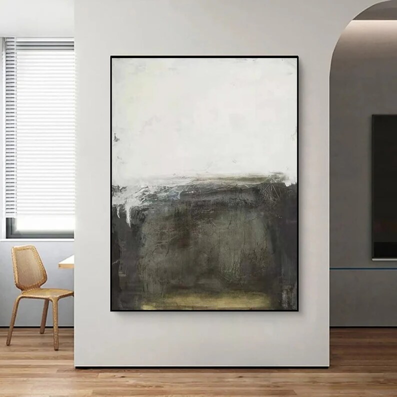 Green Wabi Sabi Wall Art Green White Abstract Painting Large - Etsy ...