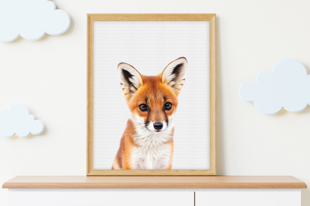 Baby Fox PRINTABLE Art, Nursery Wall Art, Baby Animal Art Prints ...