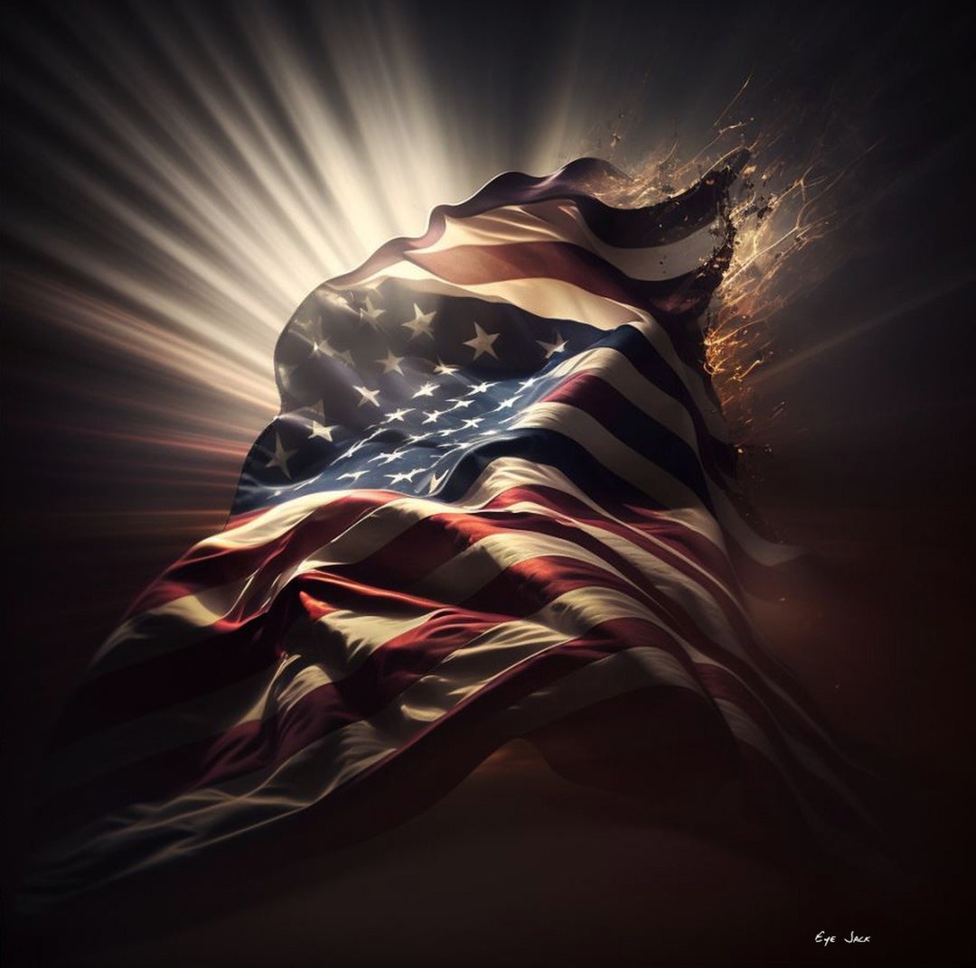 USA LIGHTS FLAG Etsy