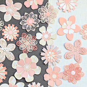 Troqueles de flores de papel en capas // :JKL