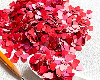 Winzige Valentinstag Herzen Konfetti | Rot- und Rosatöne | Karton Konfetti ||   :MSU*