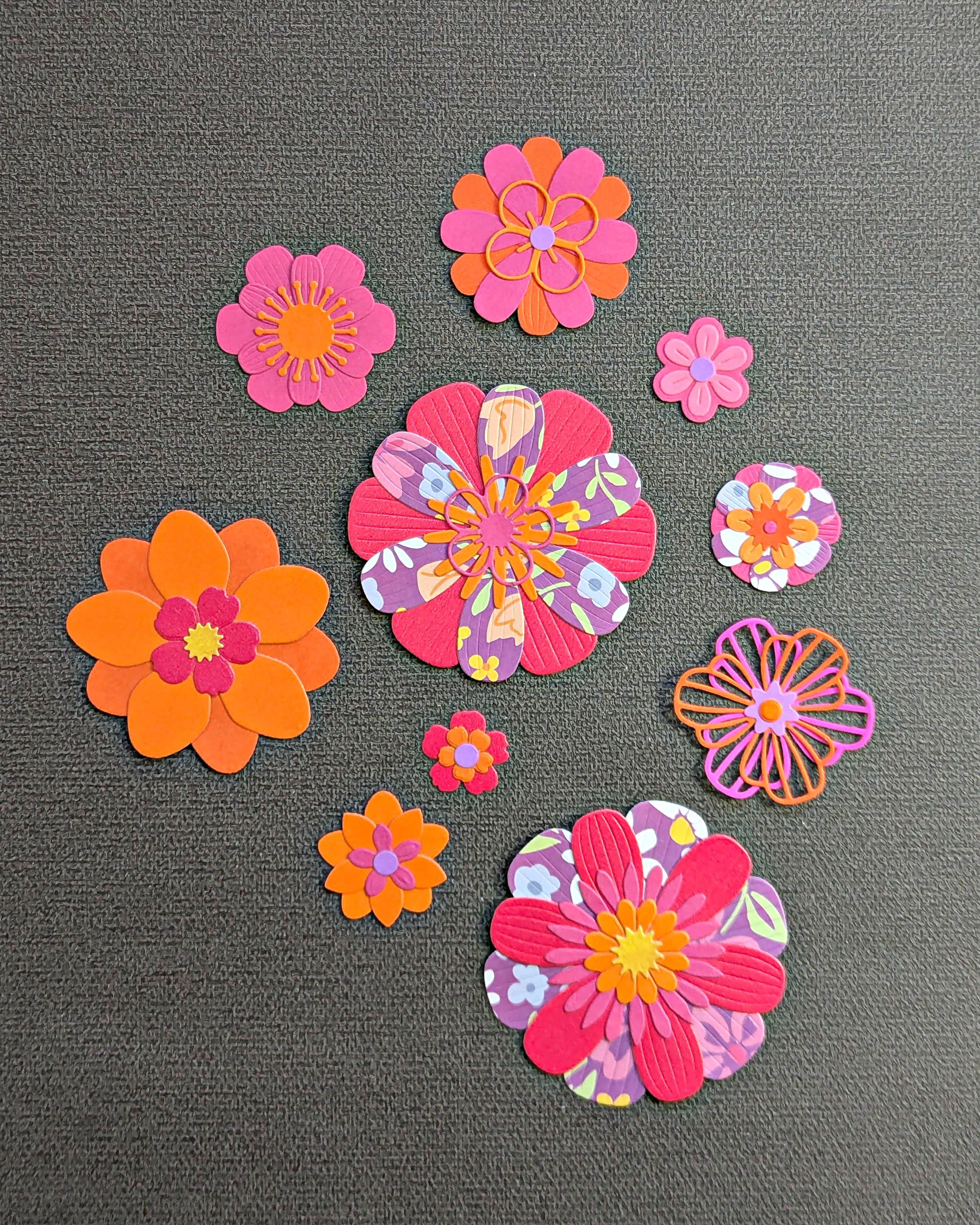 Layered Die Cut Flowers | Papercraft Embellishment || :OBC* - Etsy