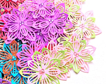 Gemischte Farbe sortierte Papierblumen | 25er Pack || :CGL