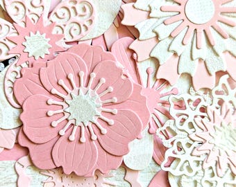 Flores troqueladas en capas / Flores para manualidades de tarjetas // :LTA*