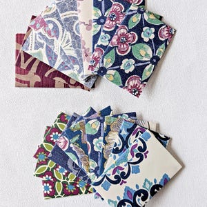 Wallpaper Envelopes | Set of 20 Envelopes | Plum and Indigo Tones Envelopes | Hand Cut Envelopes   || :PLU*