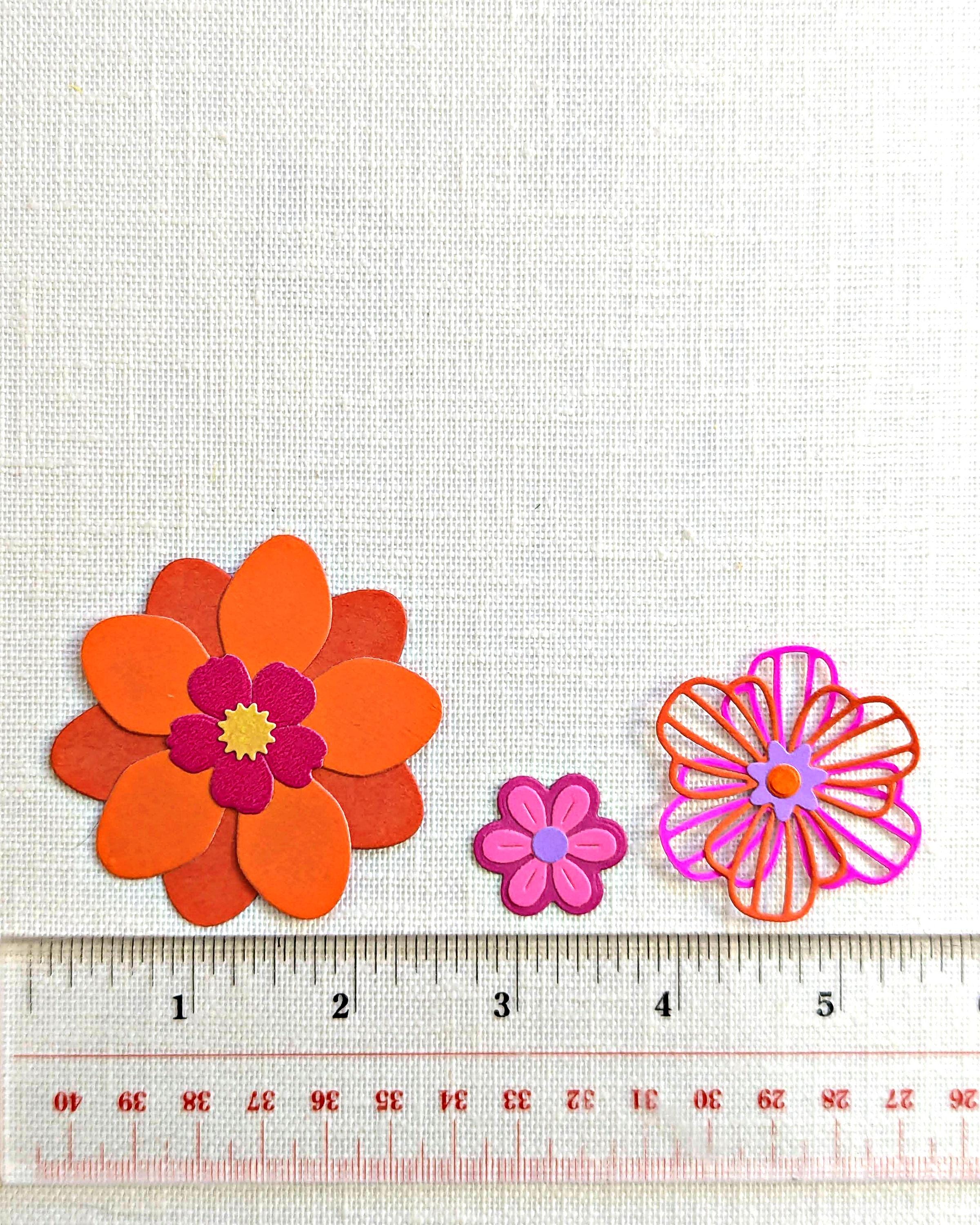 Layered Die Cut Flowers | Papercraft Embellishment || :OBC* - Etsy