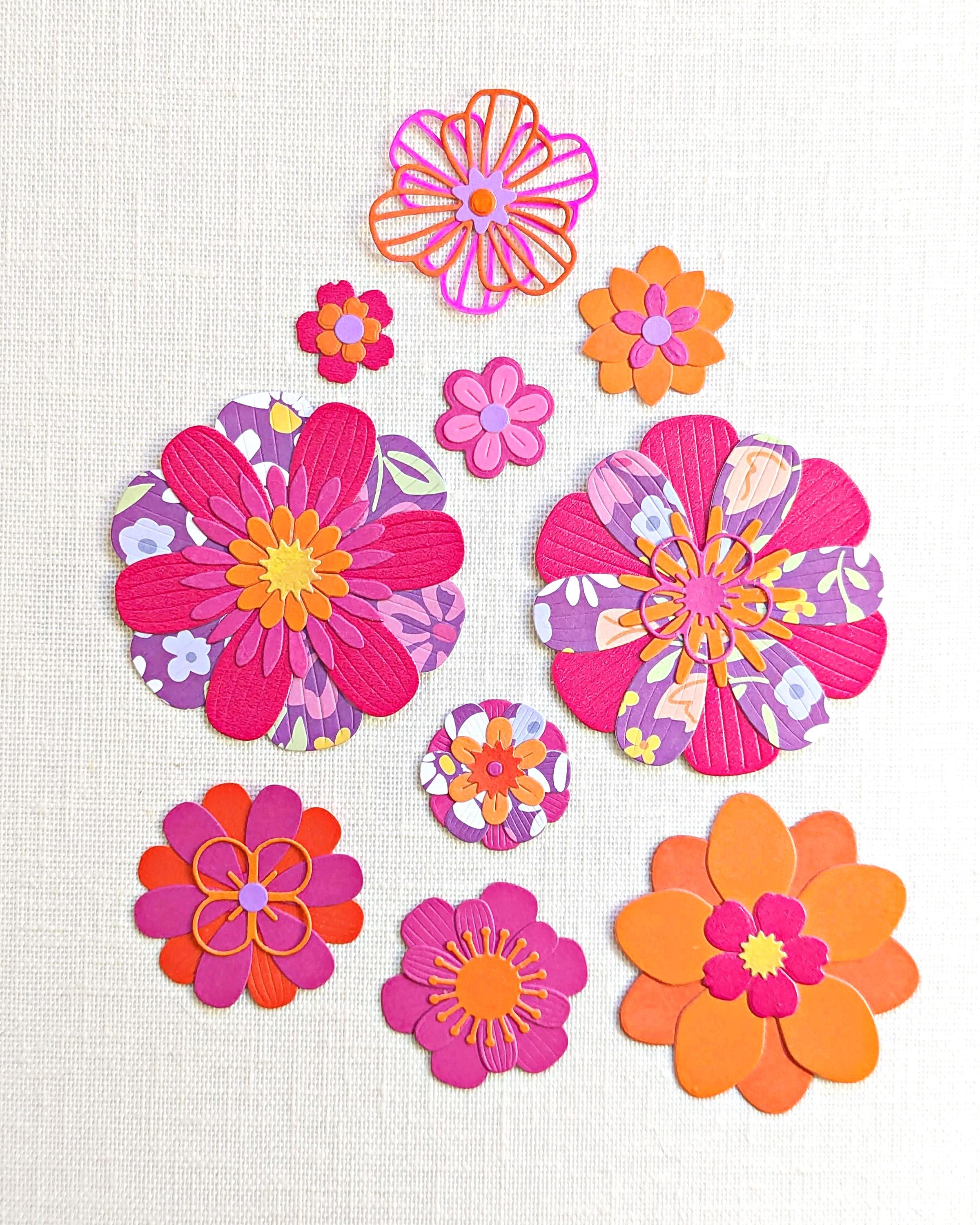 Layered Die Cut Flowers | Papercraft Embellishment || :OBC* - Etsy