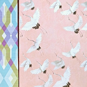 Papier cartonné Grue, fleur de lotus, oiseau dans la main Papier blanc, grue, échantillons d'images, exemples de motifs de papier peint || :PC*