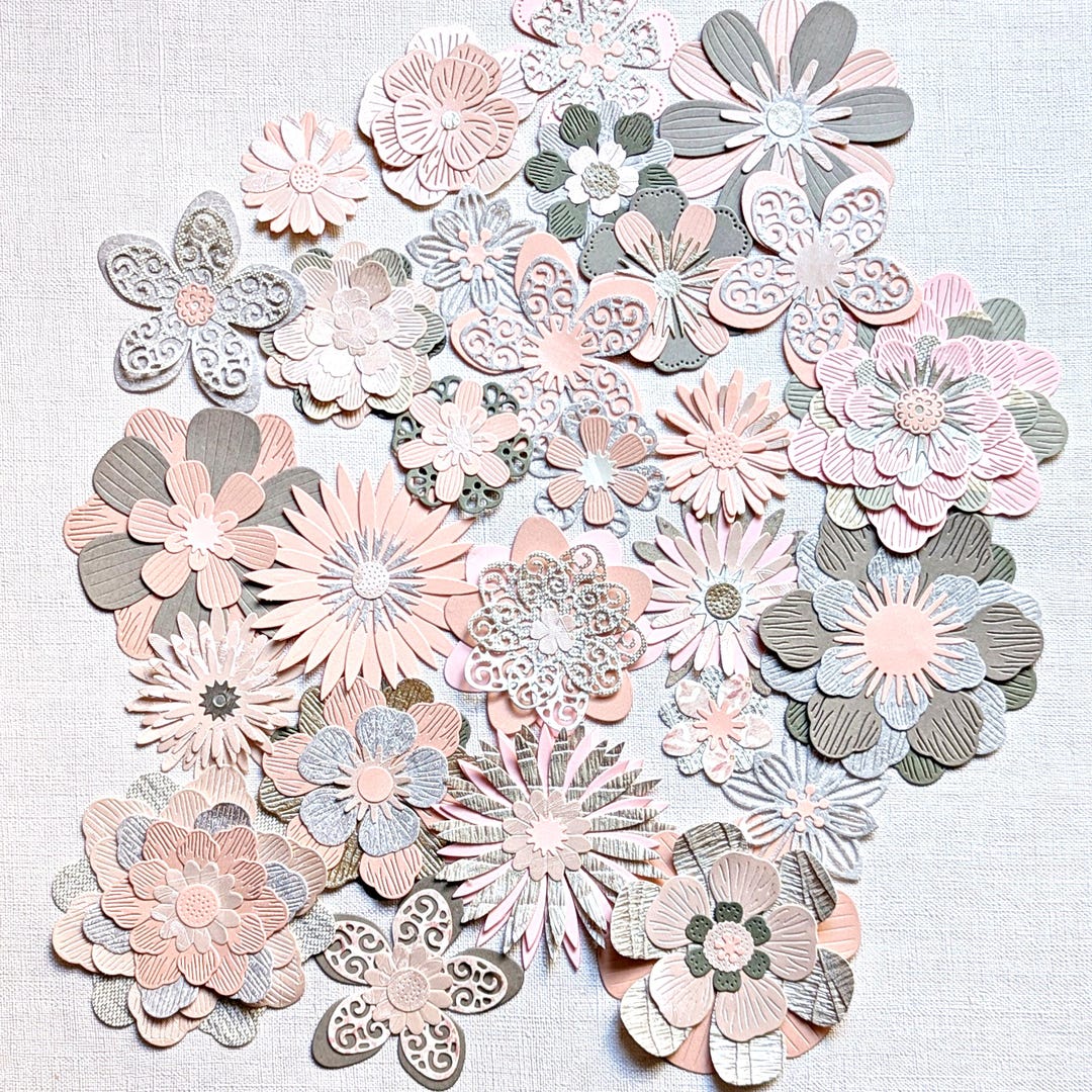 Layered Die Cut Paper Flowers || :LWX* - Etsy