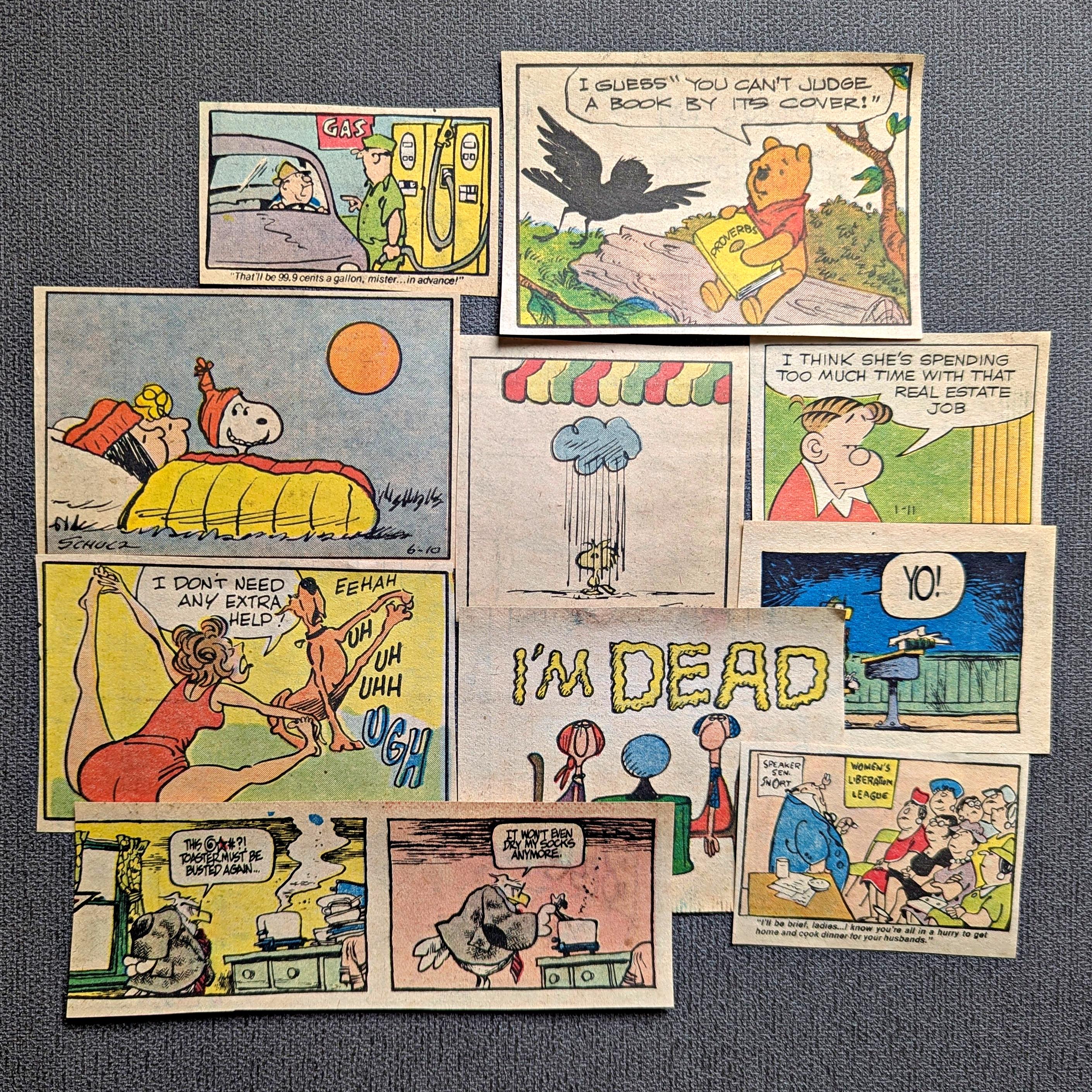 Comic Captions Ephemera | Newspaper Comic Excerpts || :JVP* - Etsy