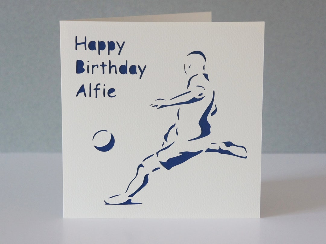 Personalised Football Birthday Card for Footballer or Football - Etsy