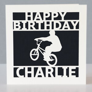 Carte d'anniversaire BMX personnalisée image 2