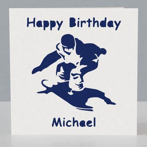 Carte d'anniversaire personnalisée de snowboarder - Carte de voeux de snowboard en papier découpé image 2