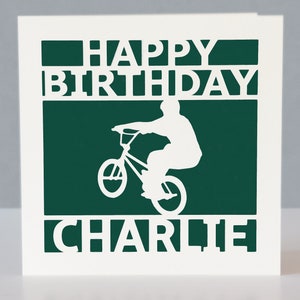 Carte d'anniversaire BMX personnalisée image 4
