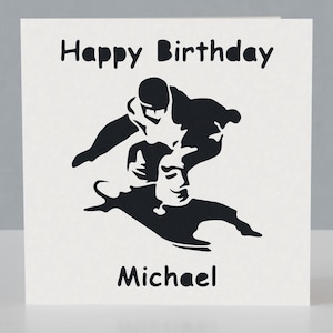 Gepersonaliseerde verjaardagskaart snowboarder - Papercut snowboardwenskaart