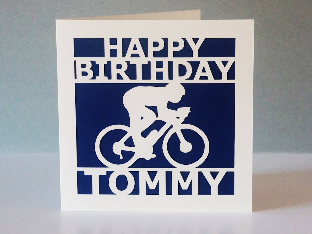 Personalised Cycling Birthday Card for Cyclist or Cycle Racing Etsy