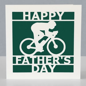 Carte de fête des pères pour un cycliste - papa fan de cyclisme - conception Papercut image 4