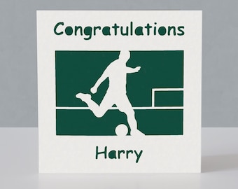 Ballon de football personnalisé - Carte de félicitations de football - Conception Papercut