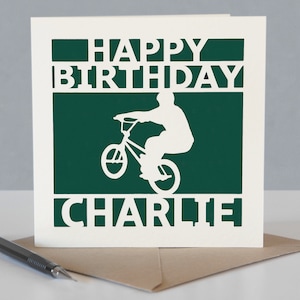 Carte d'anniversaire BMX personnalisée image 5
