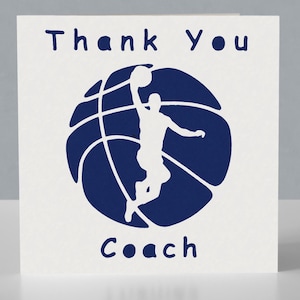 Dankeskarte für einen Basketball-Trainer - Papierschnitt Design