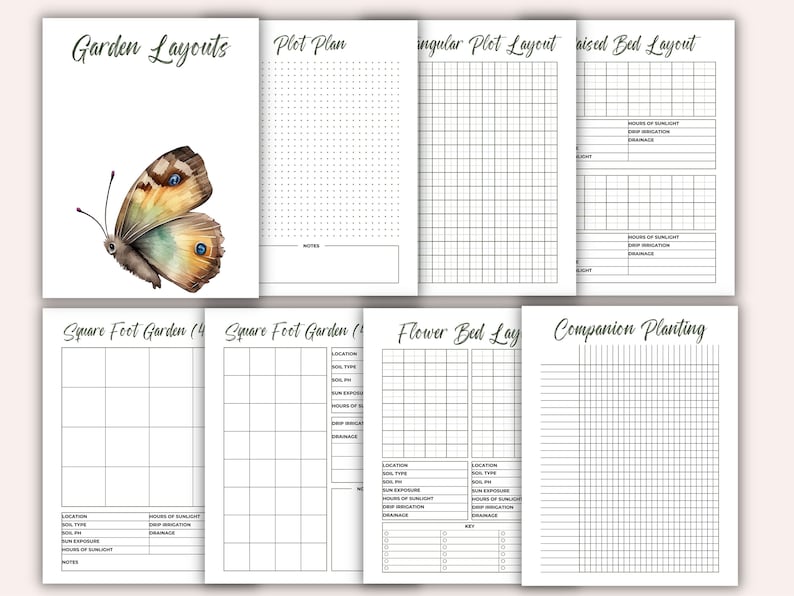 Spring Garden Planner I Plant Planner I Gardening Planner I Garden Organization I Garden Journal I Garden Layouts image 6