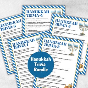 Zestaw gier quizowych o Chanuce, zabawna aktywność rodzinna, quiz świąteczny, świąteczne akcesoria na imprezę, quiz z wyzwaniem quizowym, świąteczna zabawa, świąteczne