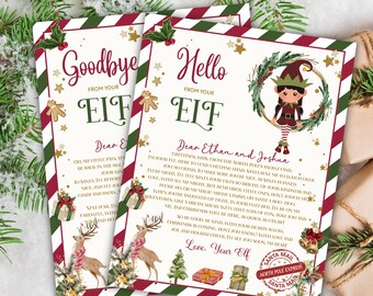 Llegada de elfos / Accesorios de elfos / Kit de elfos / Postal de elfos / Caja de elfos / Accesorios de elfos / Elfos de Navidad / Antics de elfos I Carta de llegada de elfos I Elfo llega