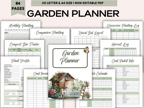 Spring Garden Planner I Plant Planner I Gardening Planner I Garden Organization I Garden Journal I Garden Layouts