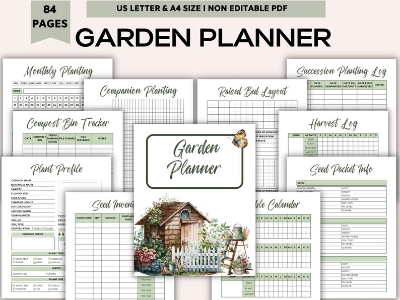 Spring Garden Planner I Plant Planner I Gardening Planner I Garden Organization I Garden Journal I Garden Layouts image 1