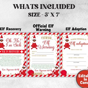 Editable Elf Adoption Certificate, Christmas Elf Cam Bundle , Elf Rules ...
