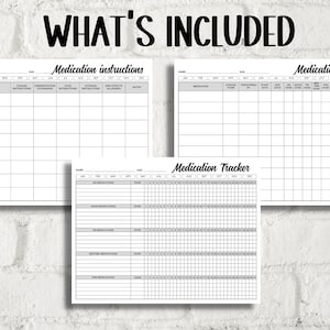 Daily Monthly Medication Tracker I Medication Log I Daily Medication List I Medication Chart I Medicine tracker sheet I Log Prescriptions image 3