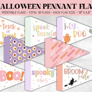 Halloween Printable Party Flags, Halloween Flag, Child Play Wand, Halloween Photo Prop, Halloween Wand, Kids Halloween Party, Trick or treat