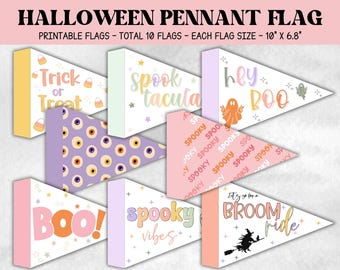 Halloween Printable Party Flags, Halloween Flag, Child Play Wand, Halloween Photo Prop, Halloween Wand, Kids Halloween Party, Trick or treat