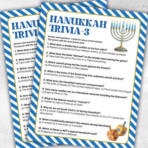 Gra quizowa o świętach Chanuka, zabawne aktywności rodzinne, quiz świąteczny, świąteczne akcesoria na imprezę, quiz z wyzwaniem quizowym, świąteczna zabawa, świąteczne