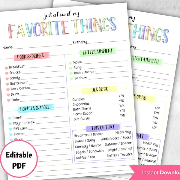 Teacher Favorite Things Survey, Get To Know My Team Survey, All About Me Questionnaire,  Teacher Gifts, team building survey, pastel, mentor